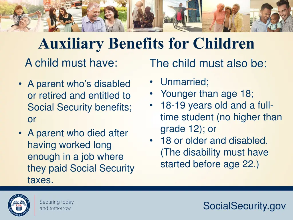 auxiliary benefits for children