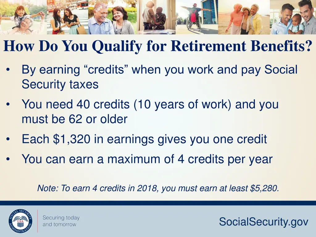 how do you qualify for retirement benefits