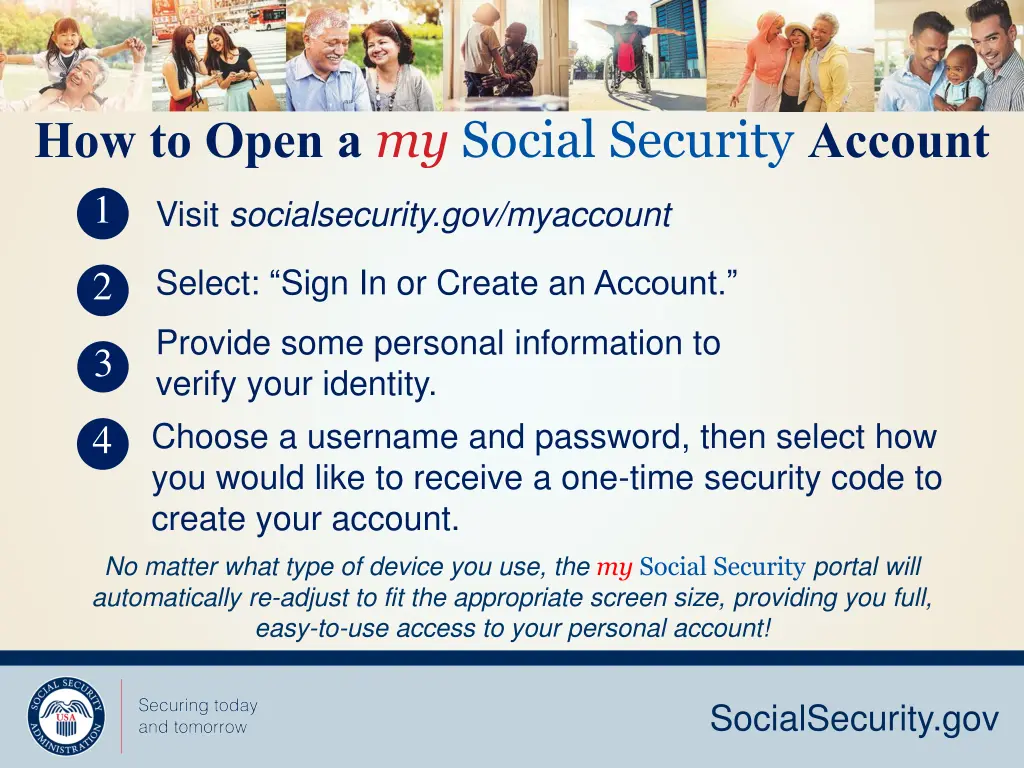 how to open a my social security account 1