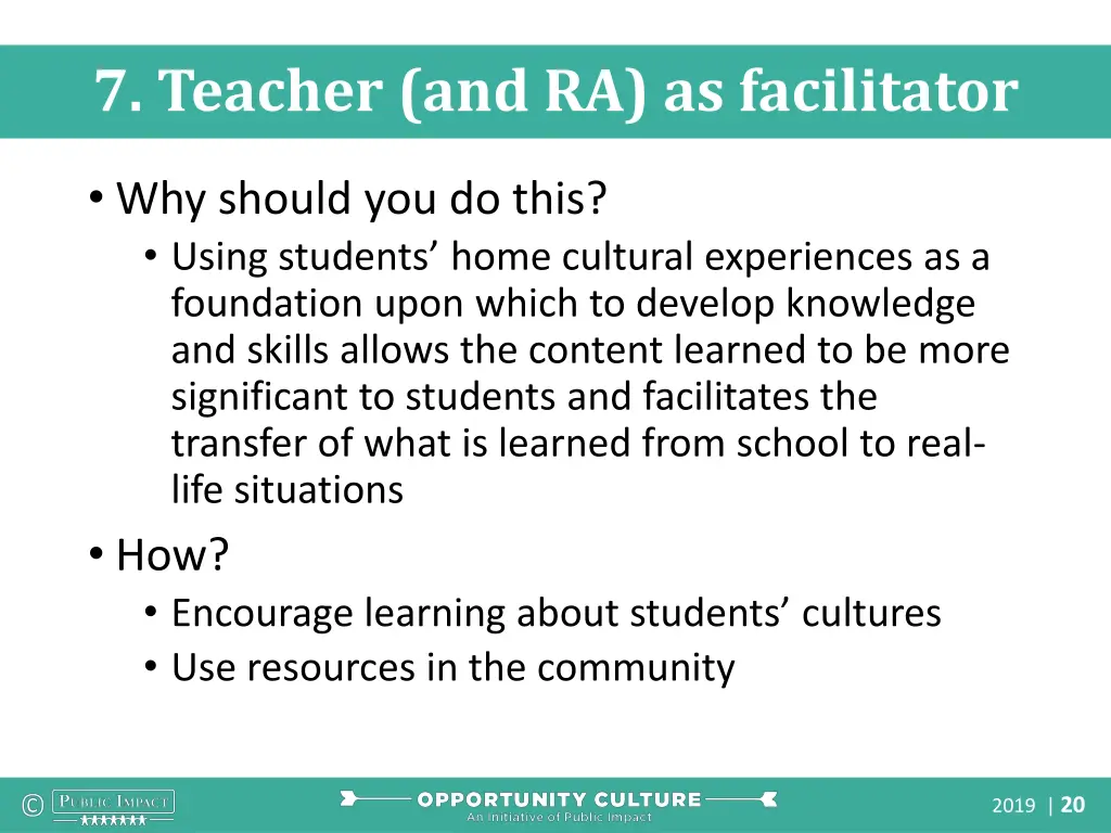 7 teacher and ra as facilitator