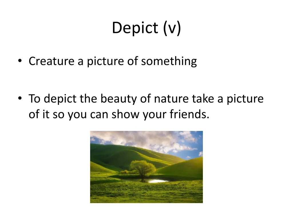 depict v