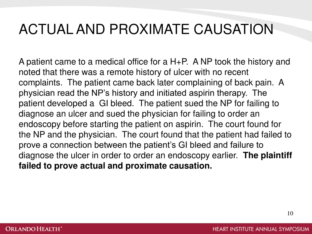 actual and proximate causation 1