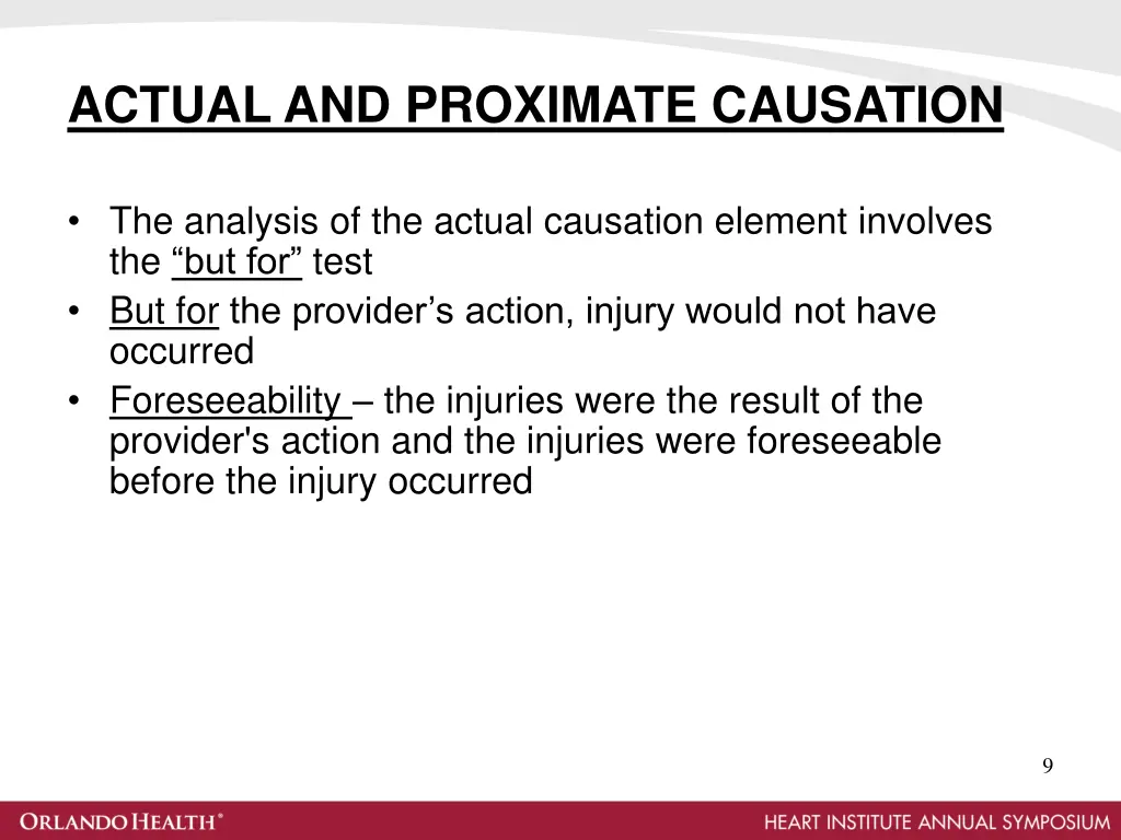 actual and proximate causation