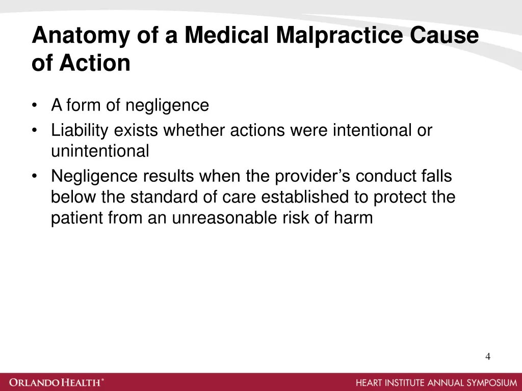 anatomy of a medical malpractice cause of action