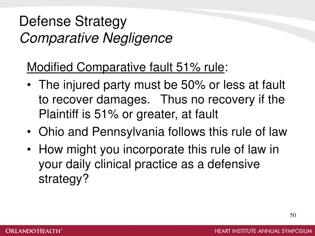 defense strategy comparative negligence 1