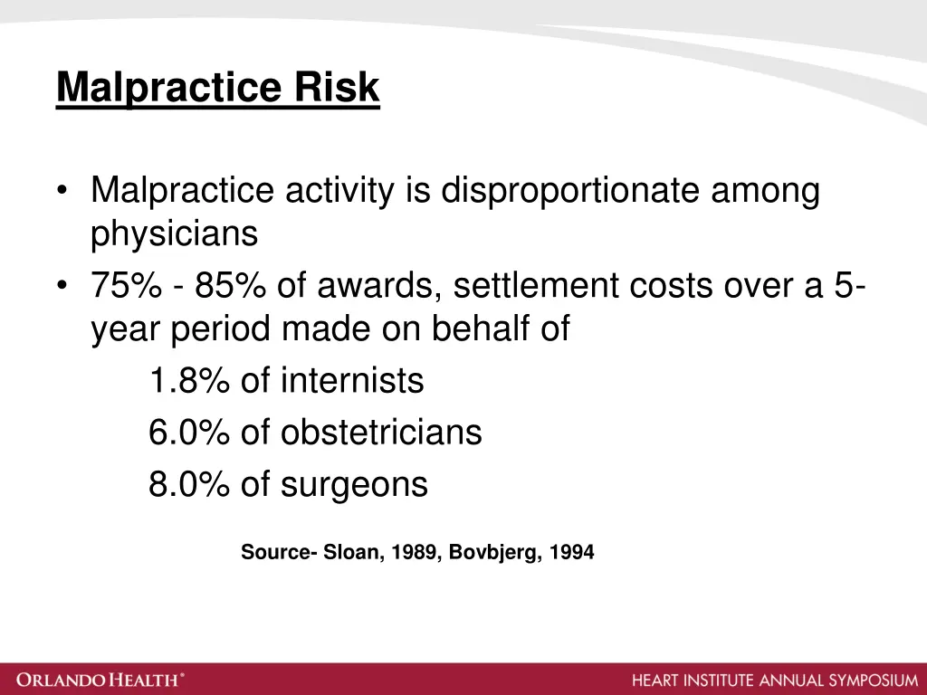 malpractice risk