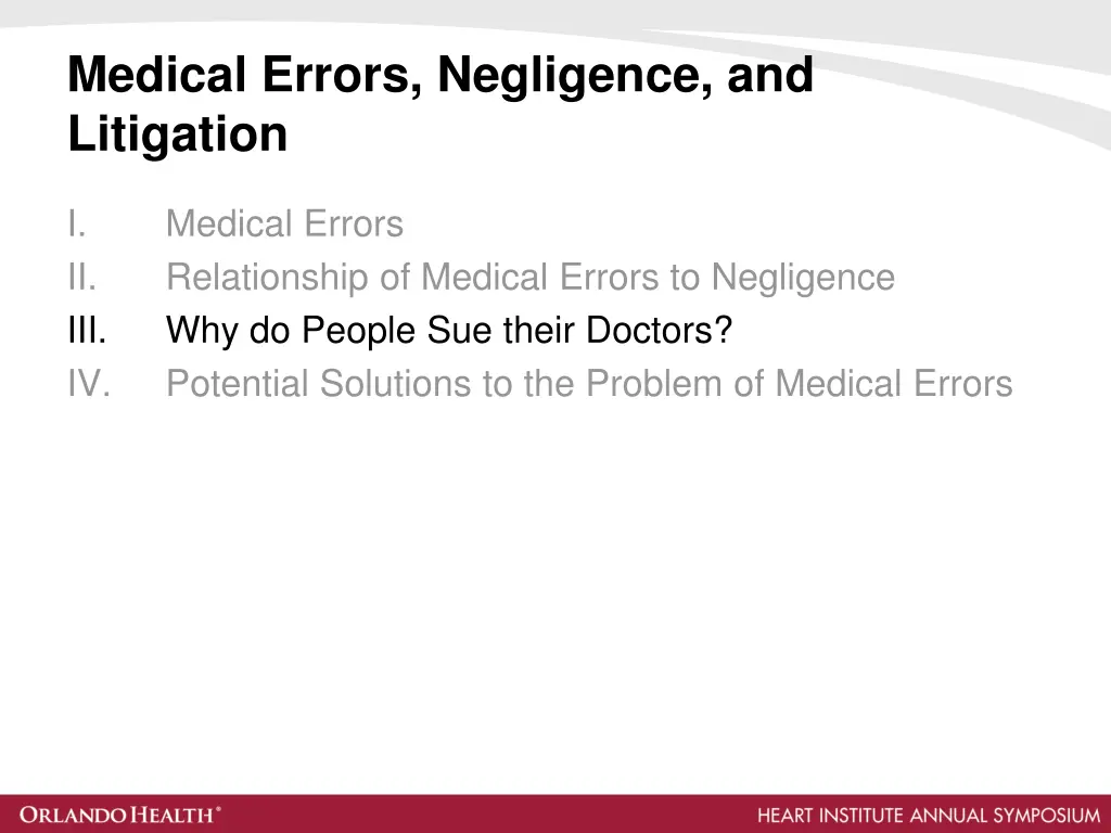 medical errors negligence and litigation 1