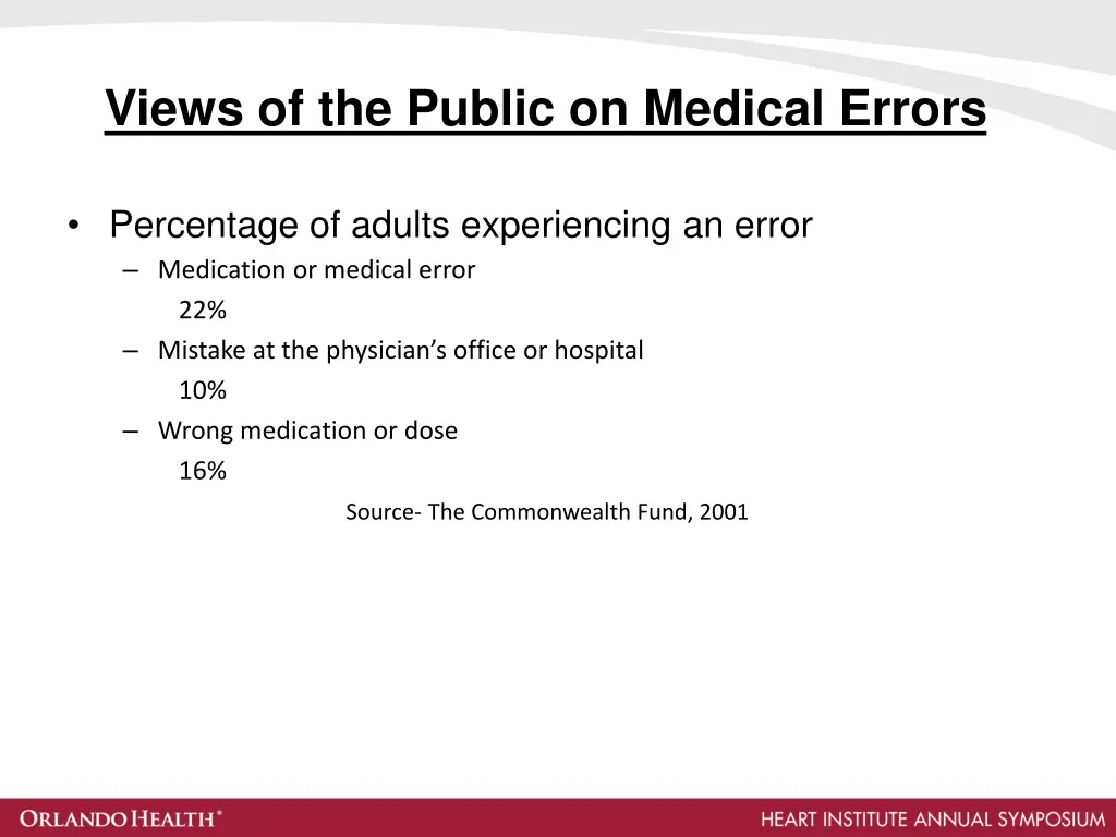 views of the public on medical errors