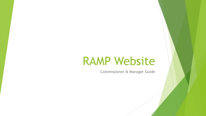 ramp website commissioner manager guide