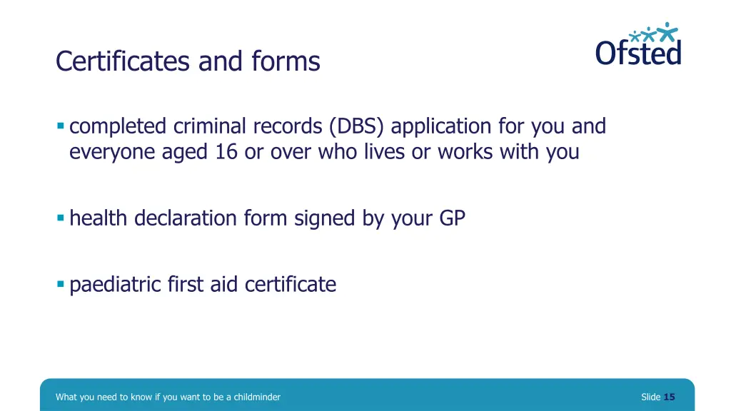 certificates and forms