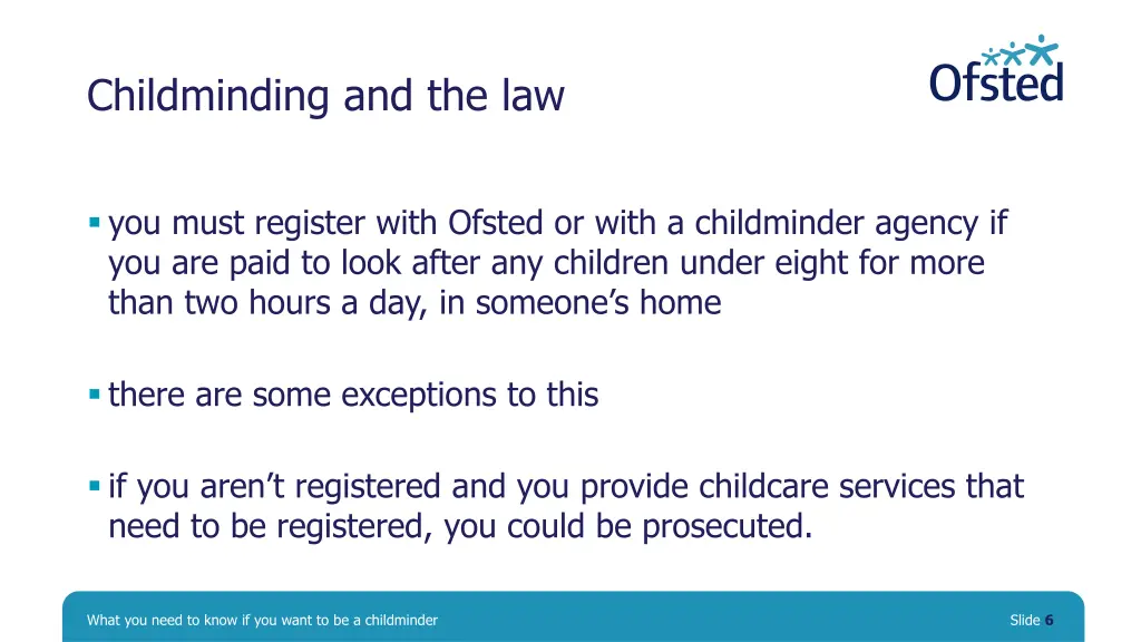 childminding and the law