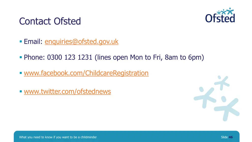 contact ofsted