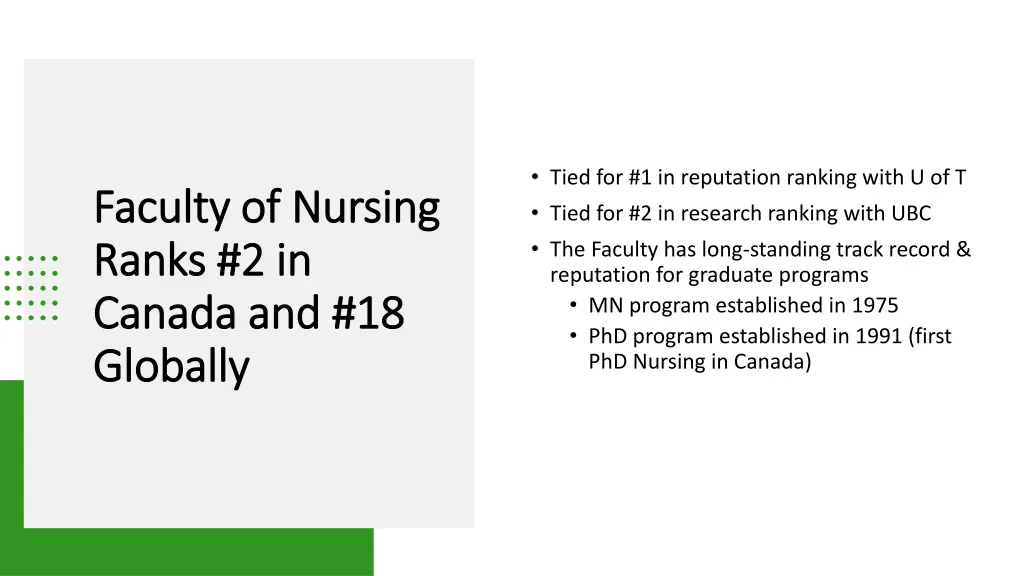 tied for 1 in reputation ranking with u of t tied