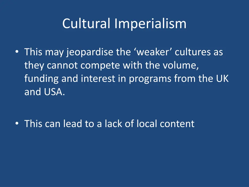 cultural imperialism