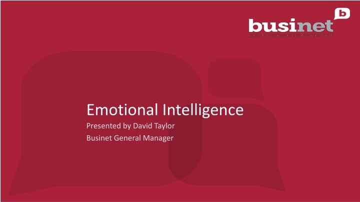 emotional intelligence presented by david taylor