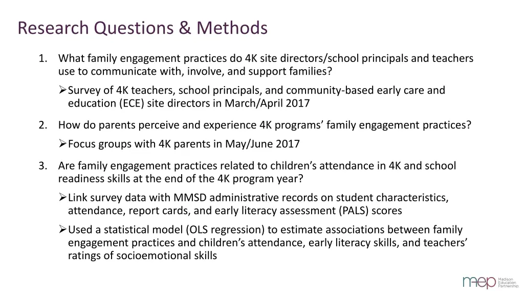 research questions methods