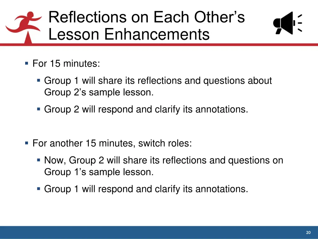 reflections on each other s lesson enhancements