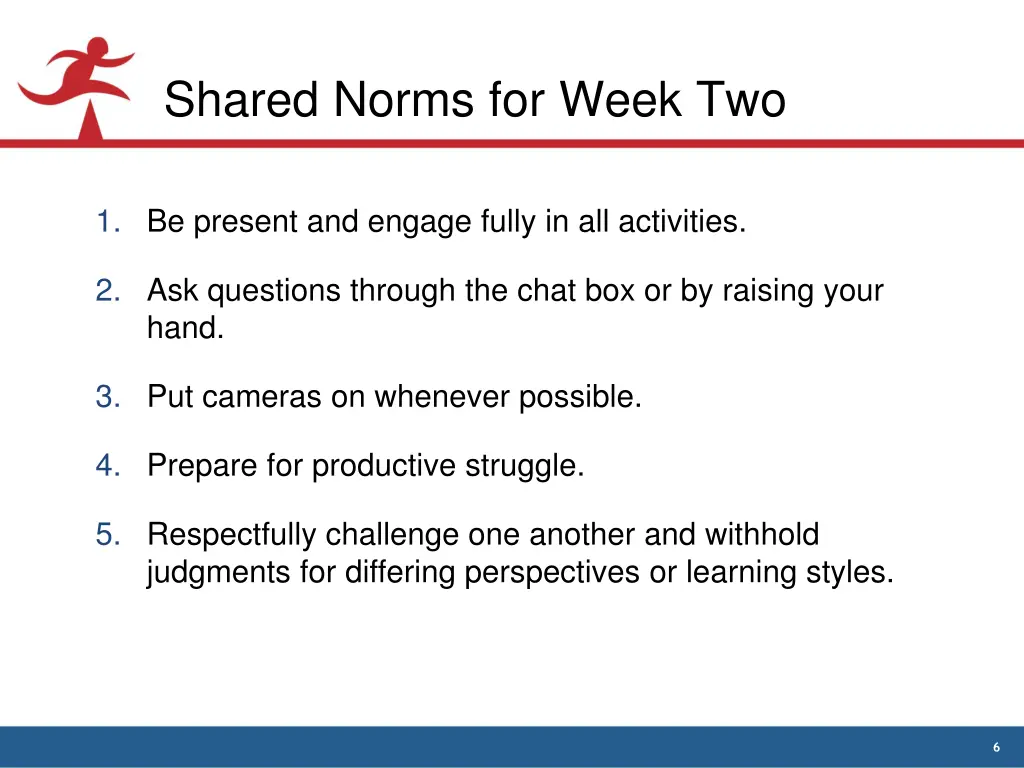 shared norms for week two