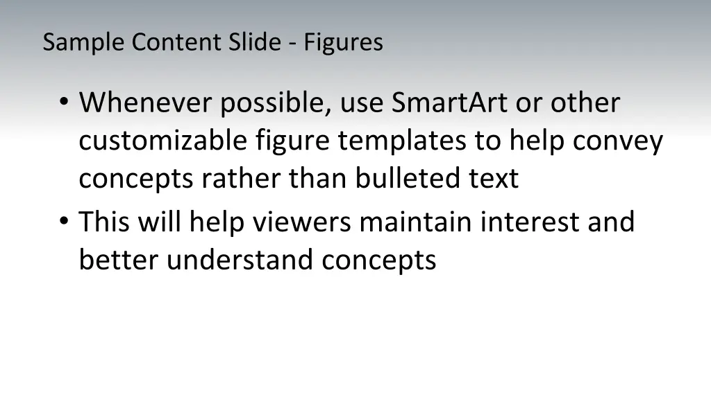 sample content slide figures