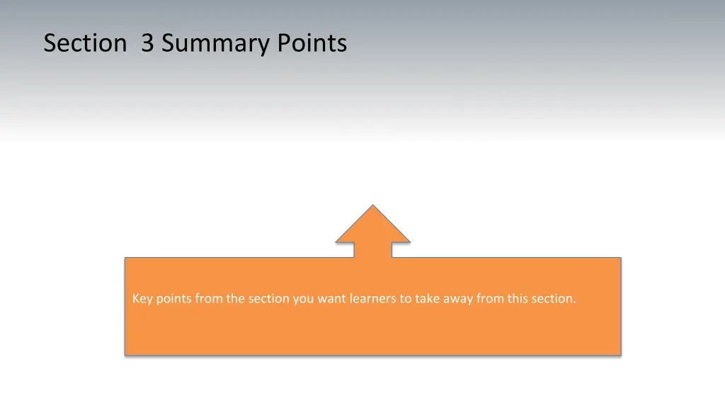 section 3 summary points