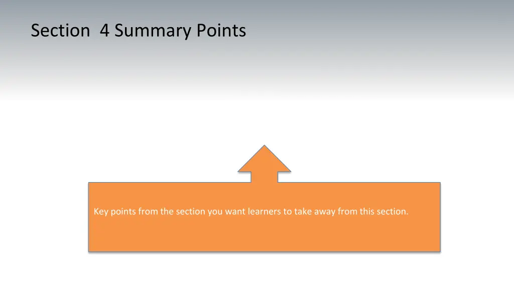 section 4 summary points