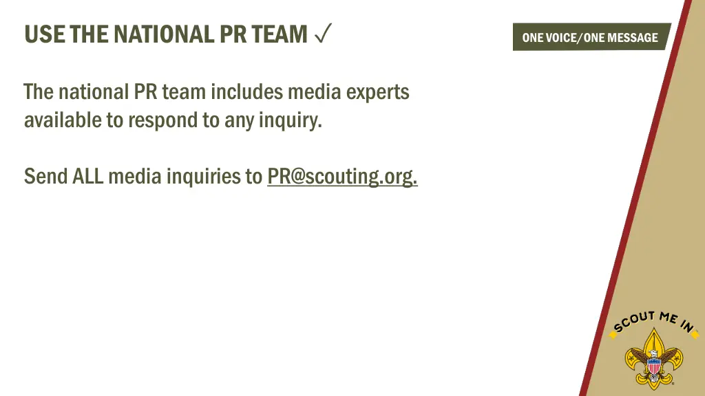 use the national pr team