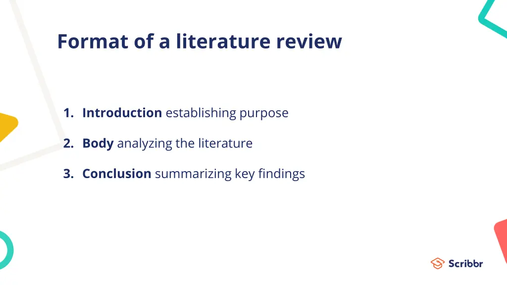 format of a literature review