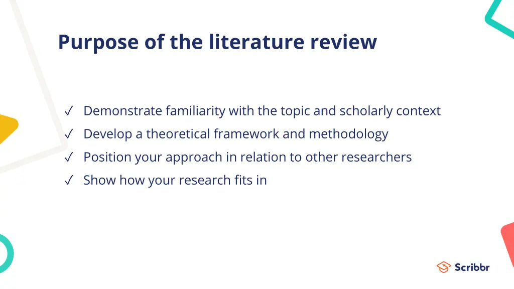 purpose of the literature review