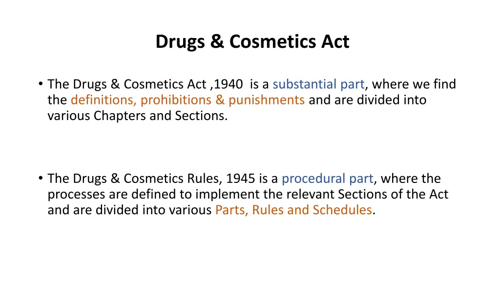 drugs cosmetics act 1