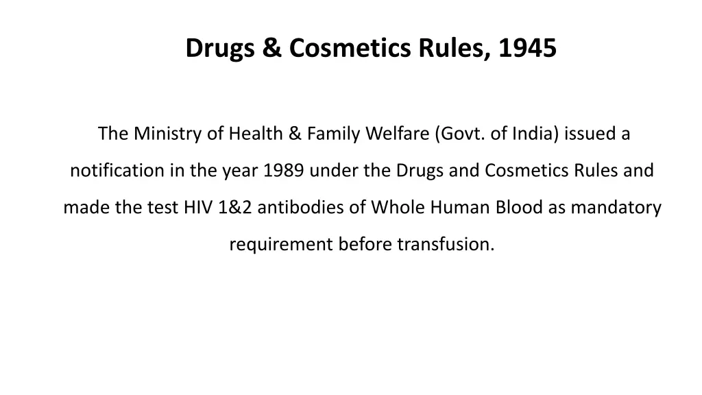 drugs cosmetics rules 1945 1