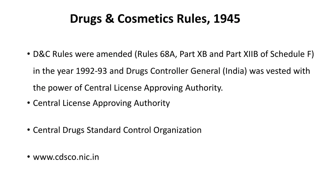 drugs cosmetics rules 1945 2