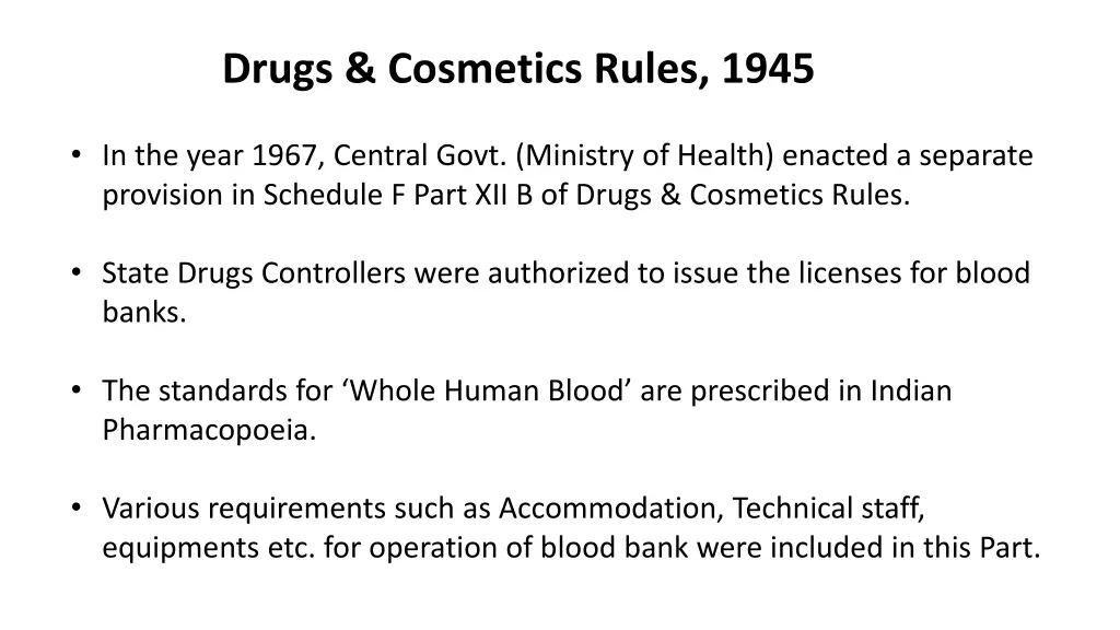 drugs cosmetics rules 1945