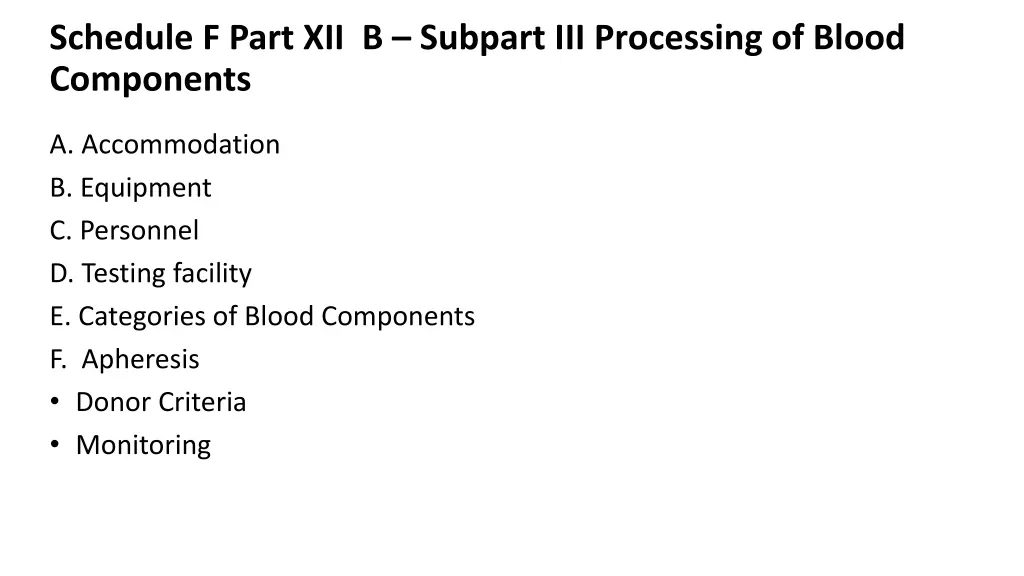 schedule f part xii b subpart iii processing