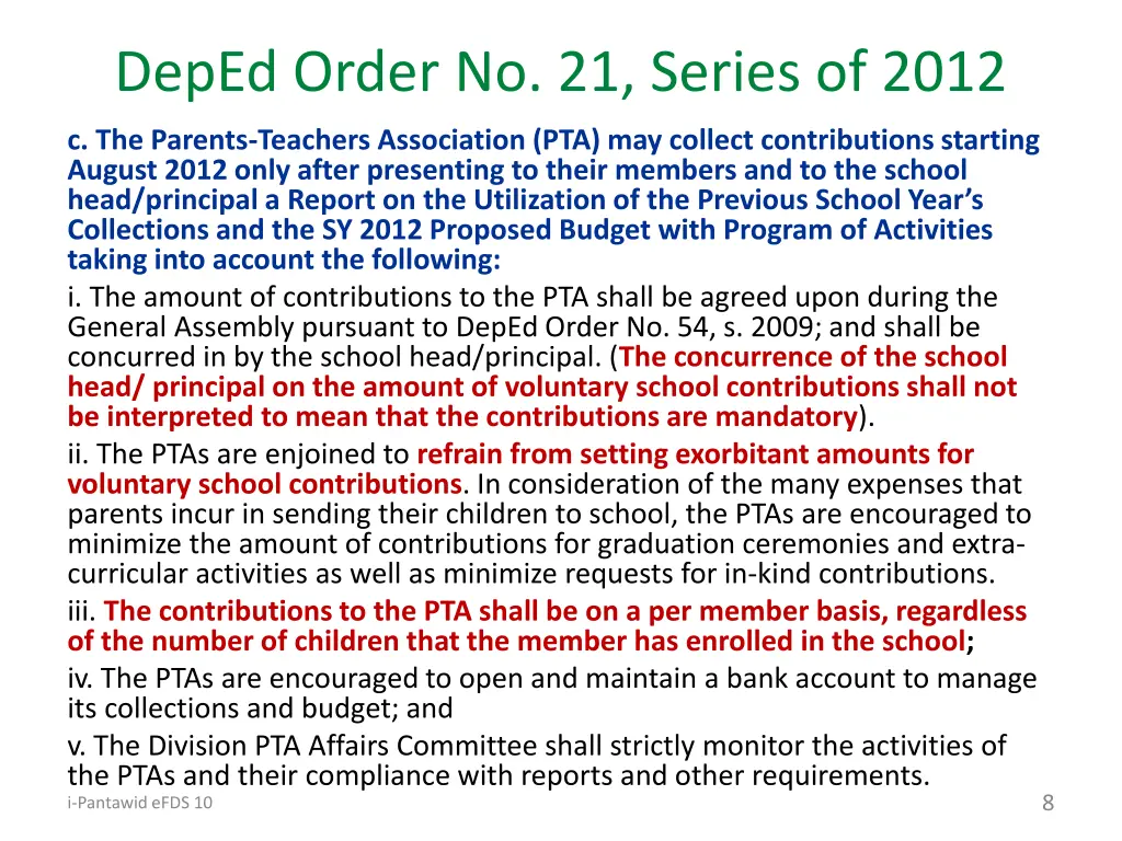 deped order no 21 series of 2012 1