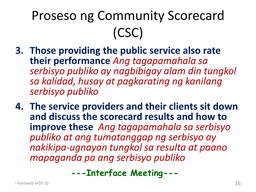 proseso ng community scorecard csc 3 those