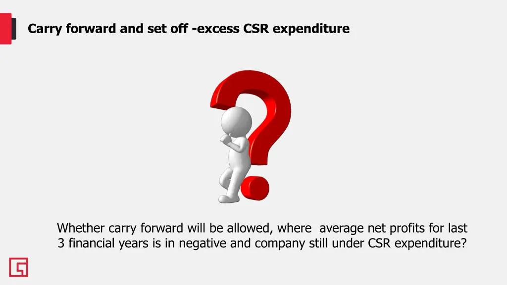 carry forward and set off excess csr expenditure 1