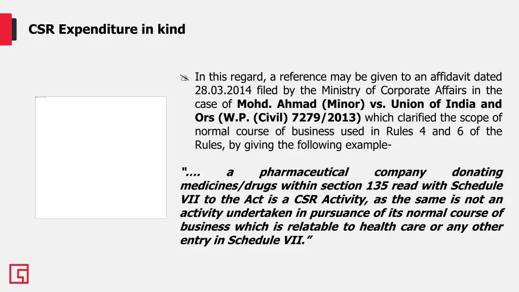 csr expenditure in kind 1