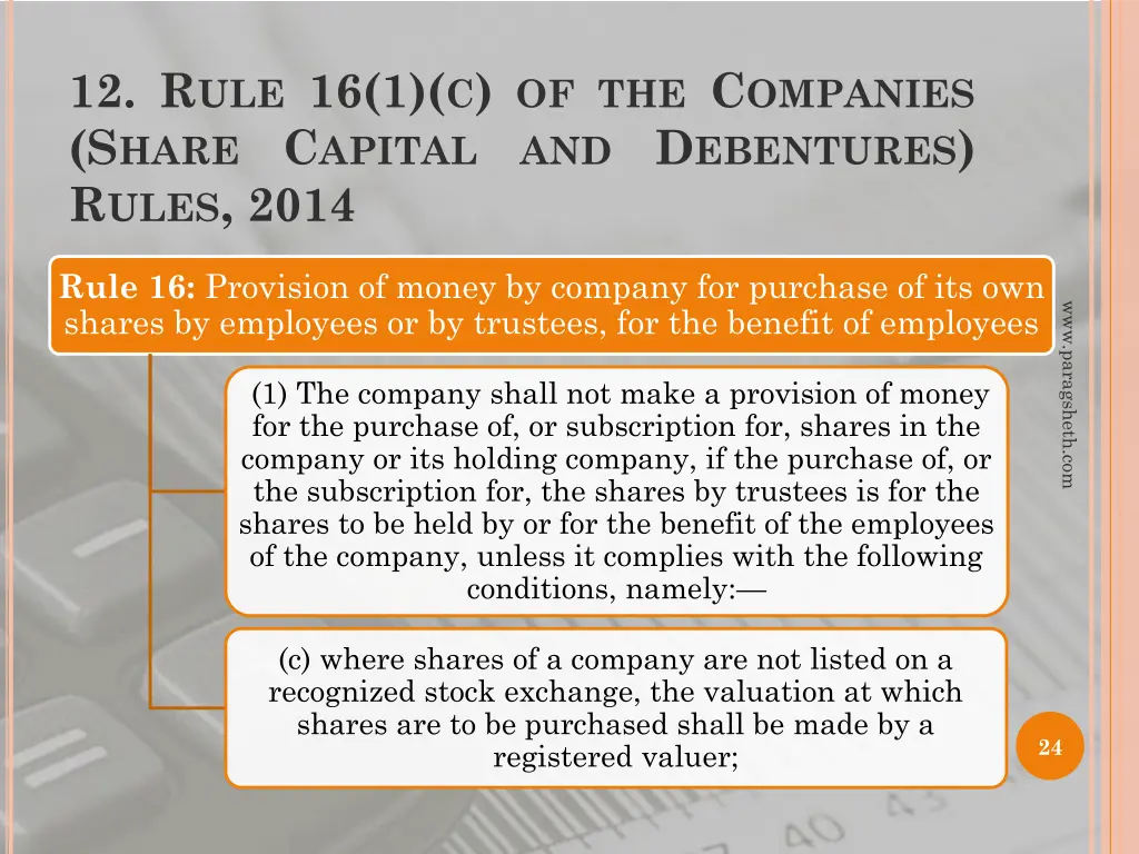 12 r ule 16 1 c of the c ompanies s hare c apital