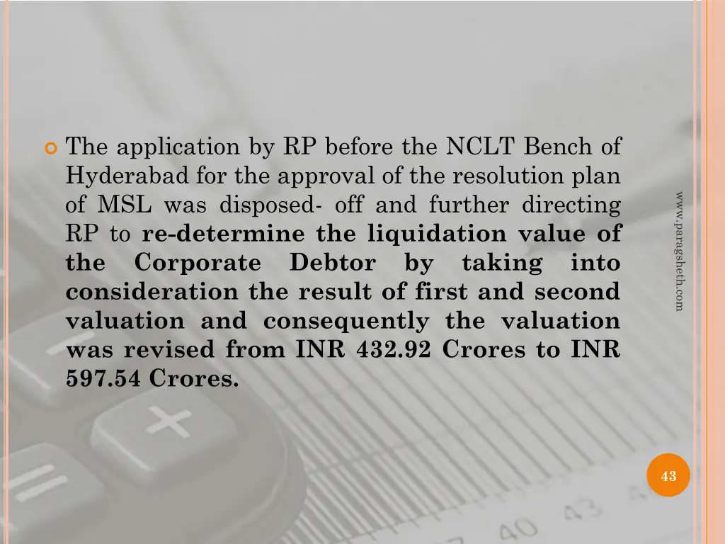 the application by rp before the nclt bench