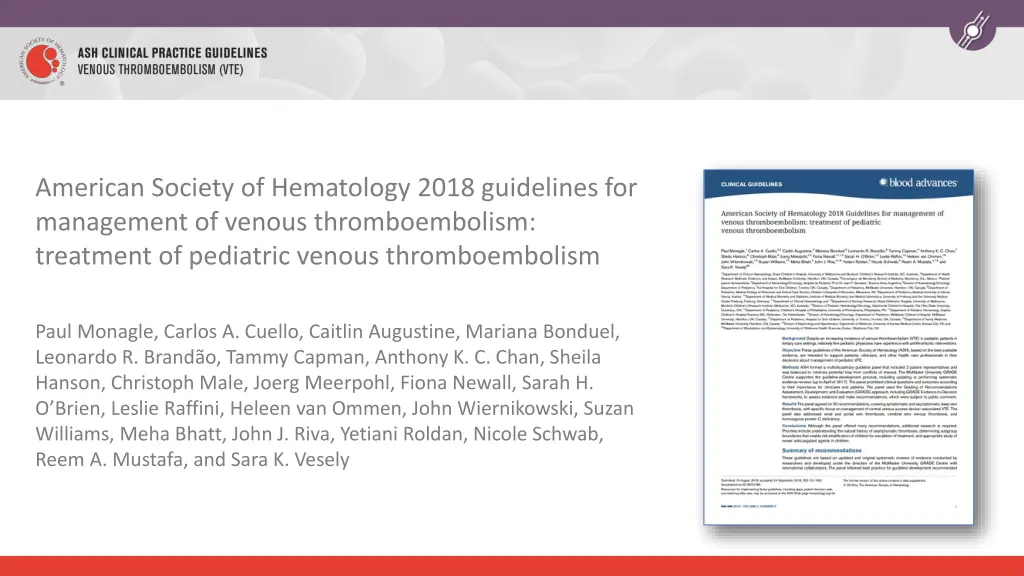 american society of hematology 2018 guidelines