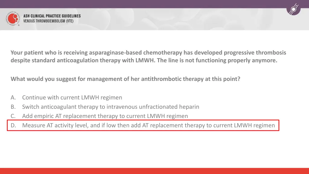 your patient who is receiving asparaginase based 2