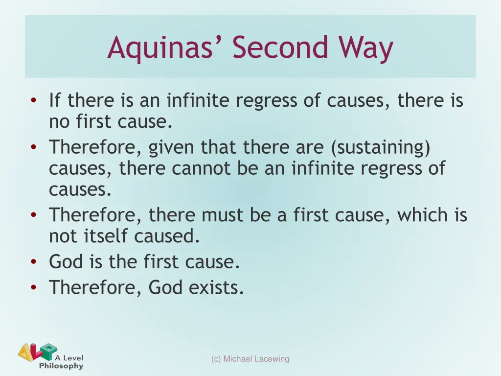 aquinas second way 1