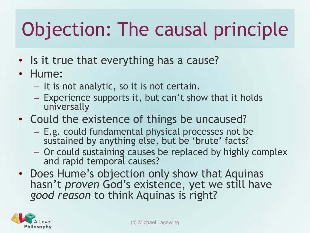 objection the causal principle