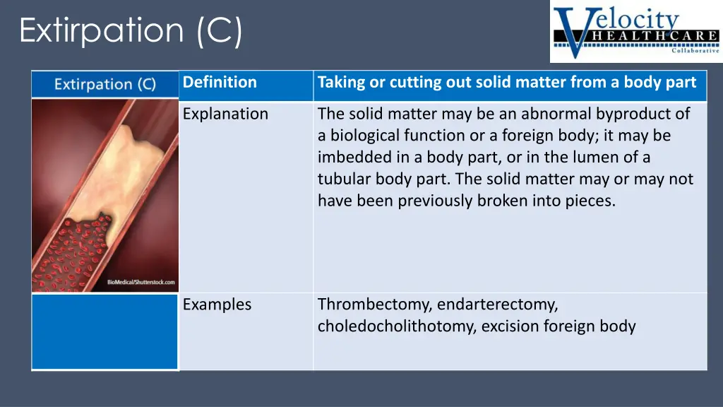 extirpation c