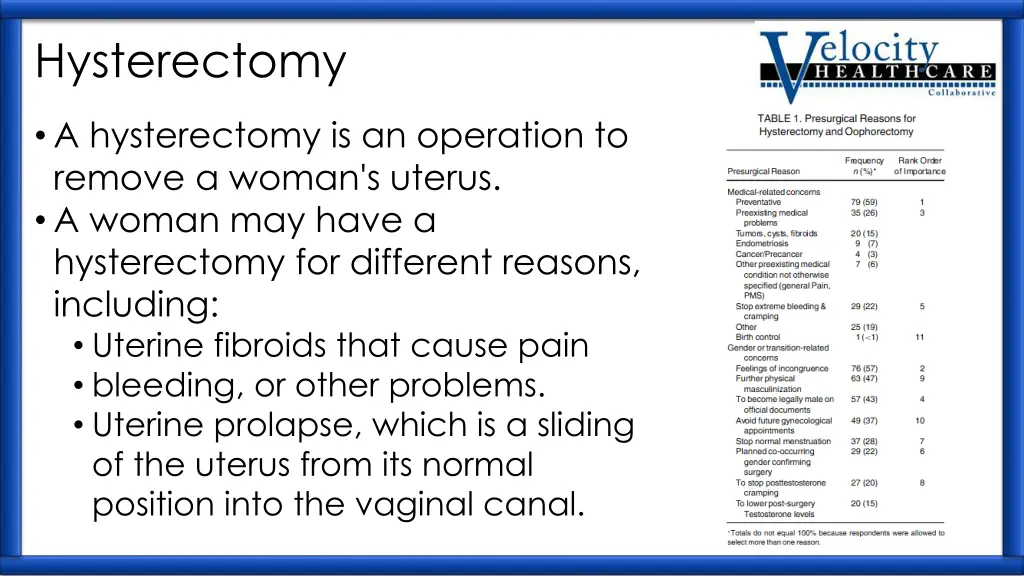 hysterectomy