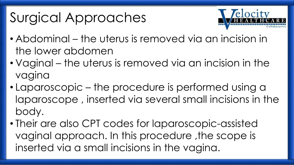 surgical approaches