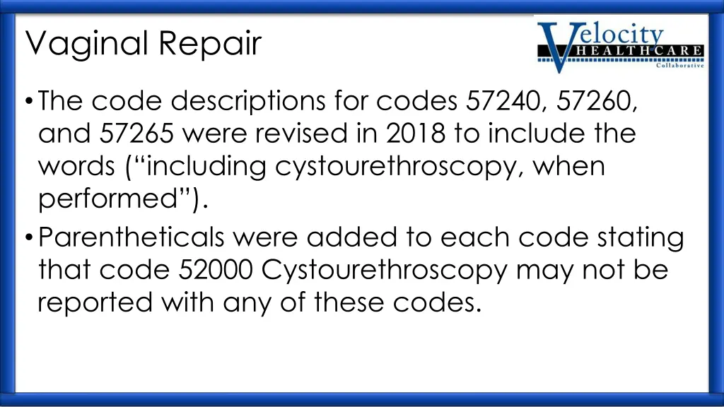 vaginal repair