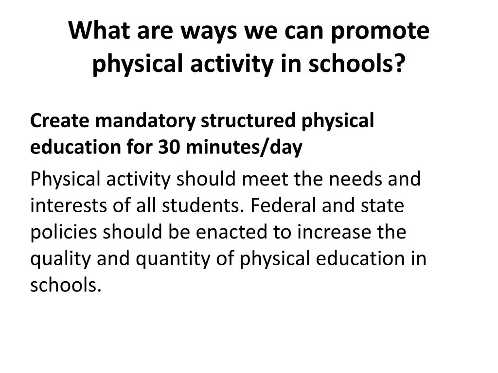 what are ways we can promote physical activity