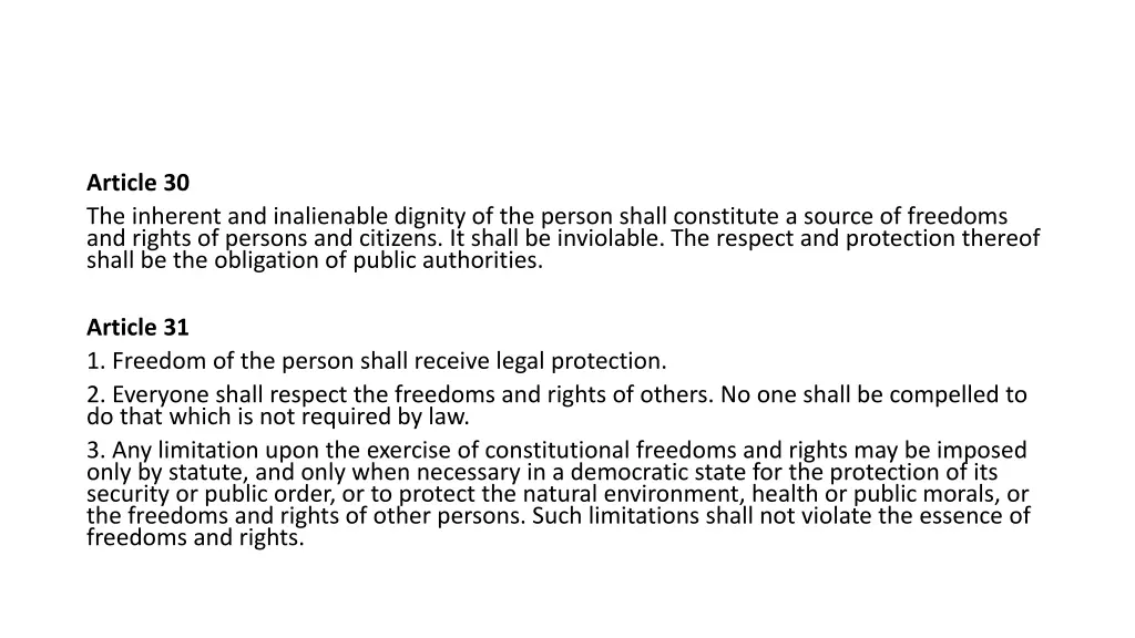 article 30 the inherent and inalienable dignity