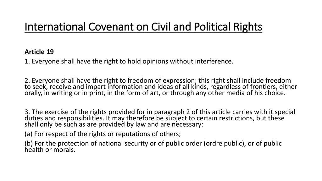 international covenant on civil and political